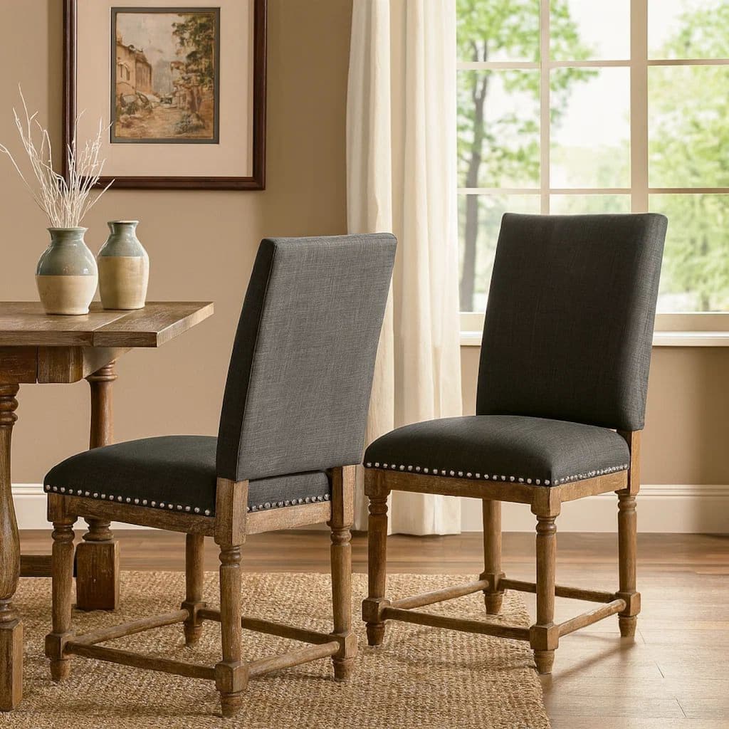 Kate 40 Inch Wooden Counter Height Chair with Velvet Seat, Set of 2, Black