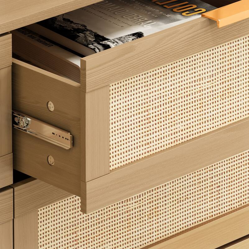 6 drawers Rattan dresser Rattan Drawer
