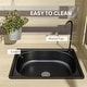 preview thumbnail 4 of 25, Outsunny Wooden Potting Bench, Outdoor Potting Table with Storage Cabinet, Storage Shelves, Sink