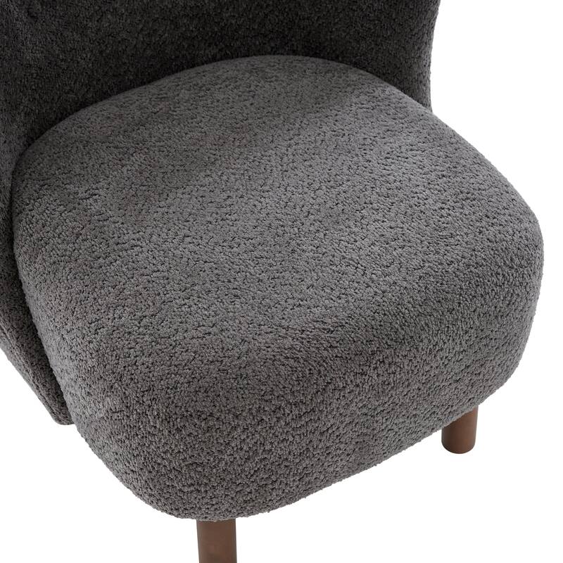 Scott Living - Aurora Modern Upholstered Accent Chair with High-Resilience Seat Cushion, Sculptural Backrest & Solid Wood Legs