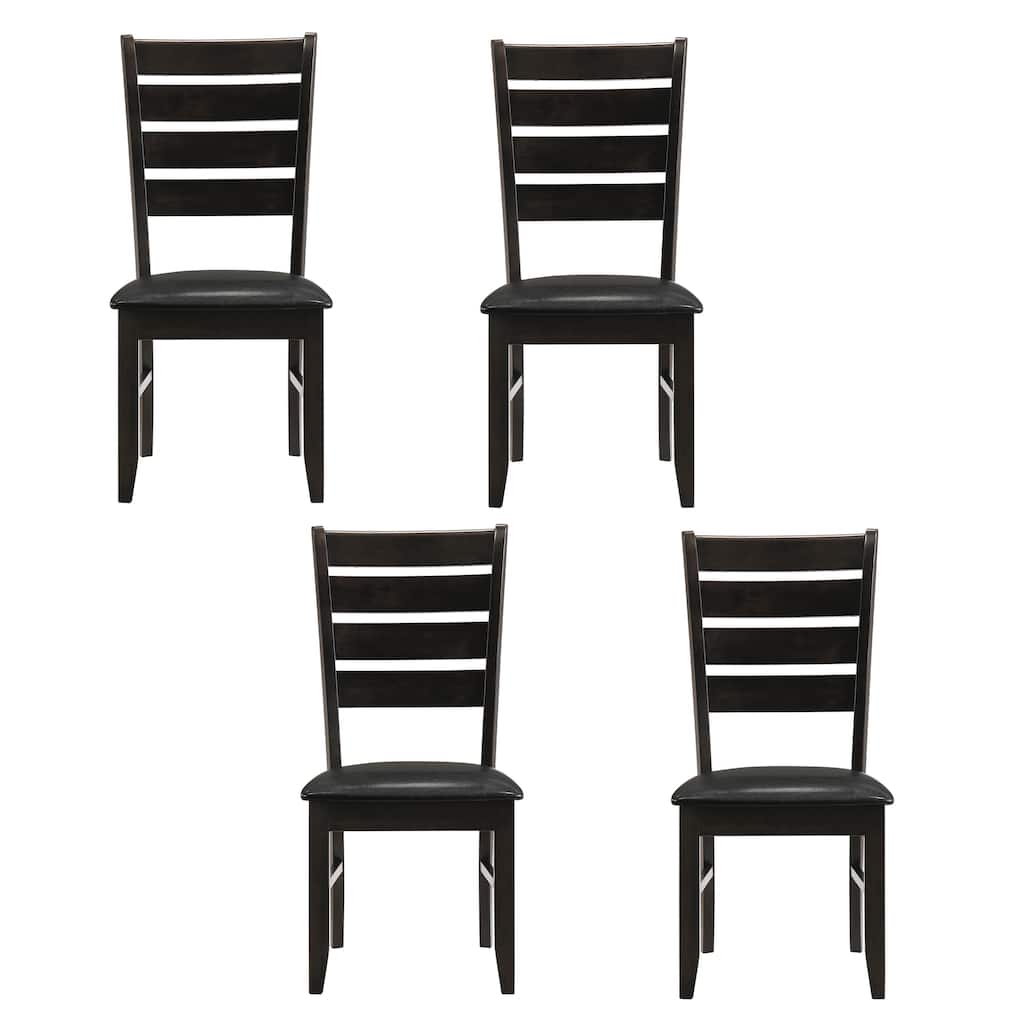 Tremont Black and Cappuccino Ladder Back Dining Chairs (Set of 4)