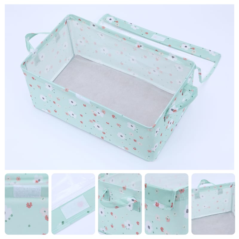 Storage Cube, Fabric Storage Bins with Handles for Shelves Closet, 1 Pack Collapsible Storage Basket for Organizing Clothes - Not Lids