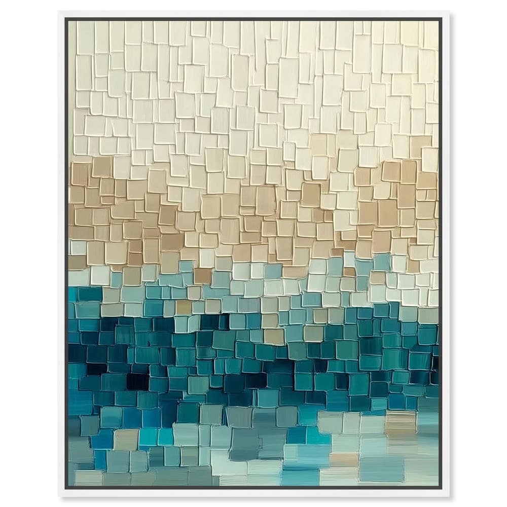 Pixelated Sea II Canvas by Art Remedy