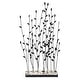 preview thumbnail 13 of 19, Black Metal Floral Decorative Sculpture with Loose Stones