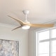 preview thumbnail 170 of 189, Sofucor 42"/48"/ 52"/60"Noiseless Walnut Wood Ceiling Fan with Remote Control, Integrated Light Optional 52"-With Light - Light Wood grain Weather-resistant ABS Blades