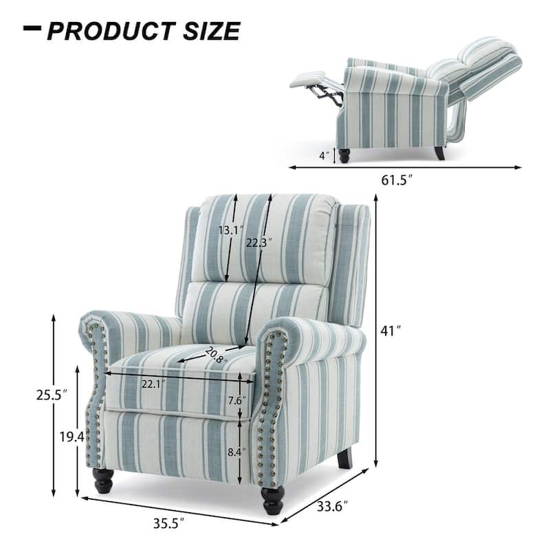 Modern Padded Seat Recliner Chair with PU Leather