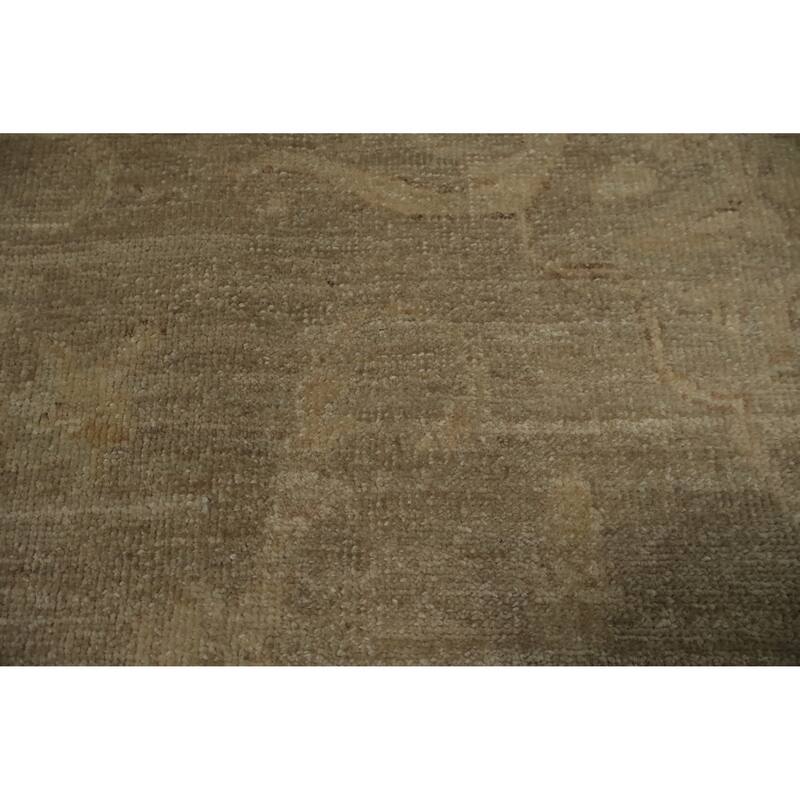 Hand Knotted Oriental 100% Wool Carpet Traditional Floral Brown Ziegler Area Rug - 11' 8'' X 9' 0''