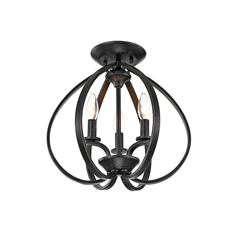 Mabel 3-light Contemporary Flush Mount Chandelier