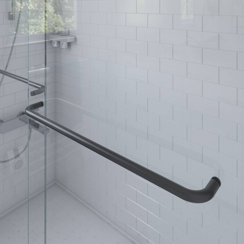 Seawin Verona Light Bypass Frameless Sliding Glass Shower Door 44 - 48 in. W x 76 in. H 1/4 in. (6 mm) Clear Tempered Glass