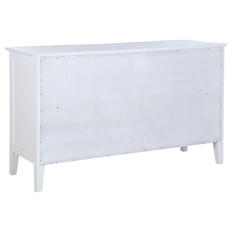 10-Drawer White Dresser Cabinet with Generous Storage Capacity, Smooth Glide Hardware, and Clean Modern Design