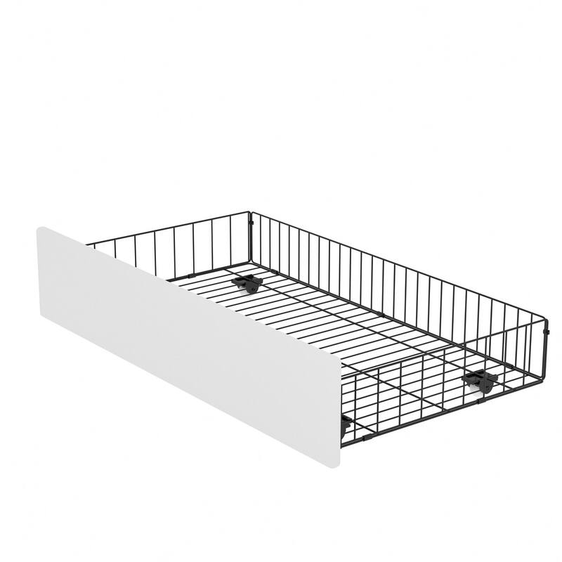 VECELO 2-Pack Kid Bed Frame Set Twin Size Platform Bed with Adjustable Upholstered Headboard Storage Drawer No Box Spring Needed