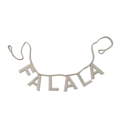 Handmade Cotton Blend Braided Holiday Garland with Sequins "FALALA" - 72.0"L x 0.5"W x 6.0"H
