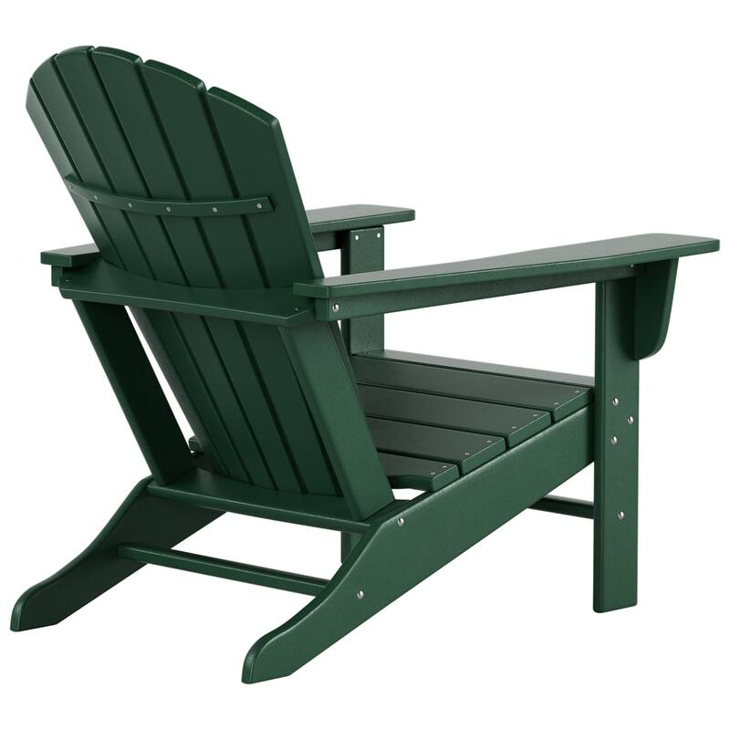 Altura Outdoor Eco-Friendly All Weather Adirondack Chair with Ottoman and Side Table (5-Piece Conversation Set)