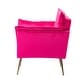 preview thumbnail 18 of 89, HULALA HOME 1ida Modern Velvet Tufted Accent Armchair with Gold Metal Legs