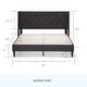 preview thumbnail 6 of 35, Brookside Isabelle Button Tufted Wingback Upholstered Bed