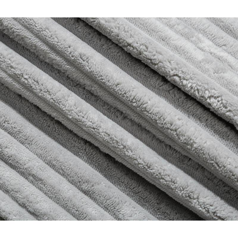 111" Corduroy L-Shape Sectional Sofa with Left Chaise, 8 Throw Pillows and Square Armrests