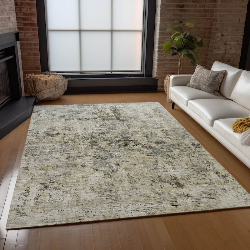 Machine Washable Indoor/ Outdoor Chantille Modern Ombre Rug