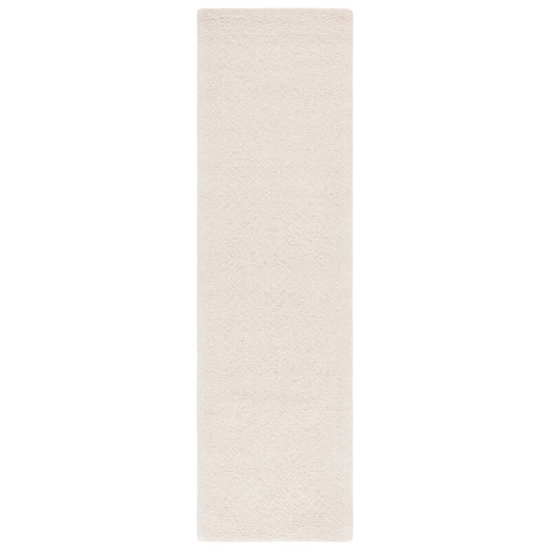 SAFAVIEH Handmade Textural Tanisha Contemporary Wool Rug - 2'3" x 8' Runner - Ivory