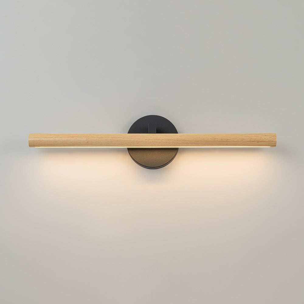 Adjustable Wood Dimmable LED Linear Wall Vanity Sconce Rustic Bathroom - 24.8 Inches