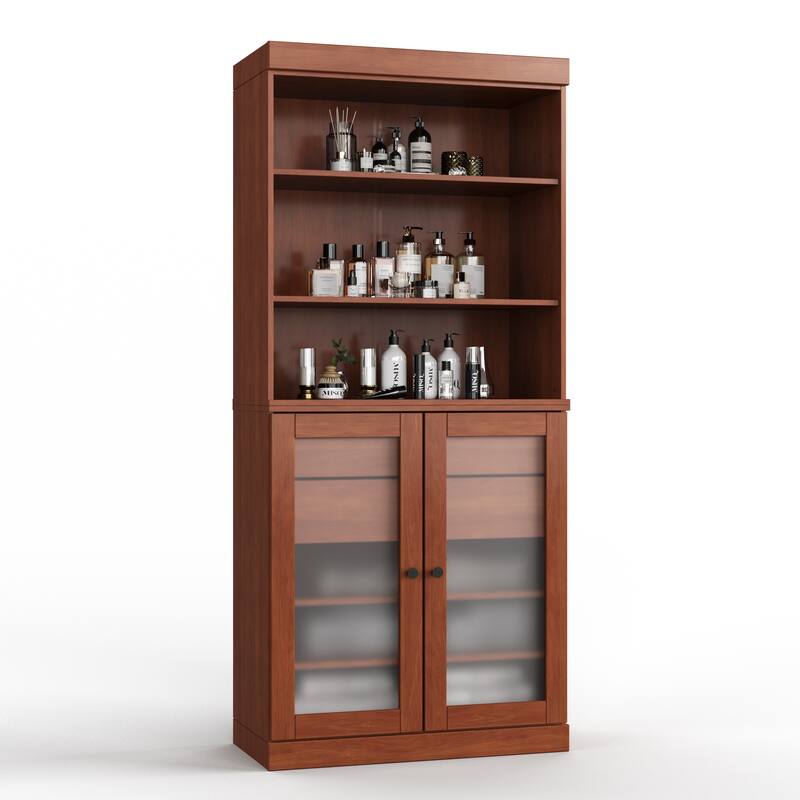 100% Solid Wood 32" Bathroom Cabinet with Optional Doors, 2-Drawers by Palace Imports