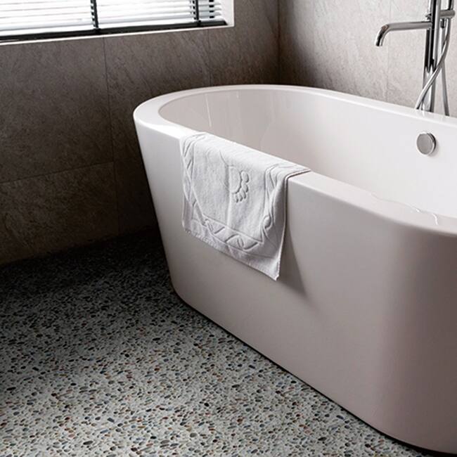 Mix Colour Mini Pebble Mosaic Backsplash Tiles for Kitchen Walls, Shower Bathroom Floors 12" X 12" (11 Sqft per case)