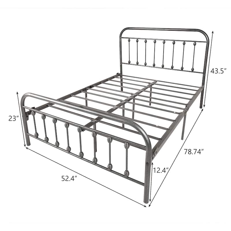 Victorian Vintage Style Metal Bed Frame Bed Bath & Beyond 36117464