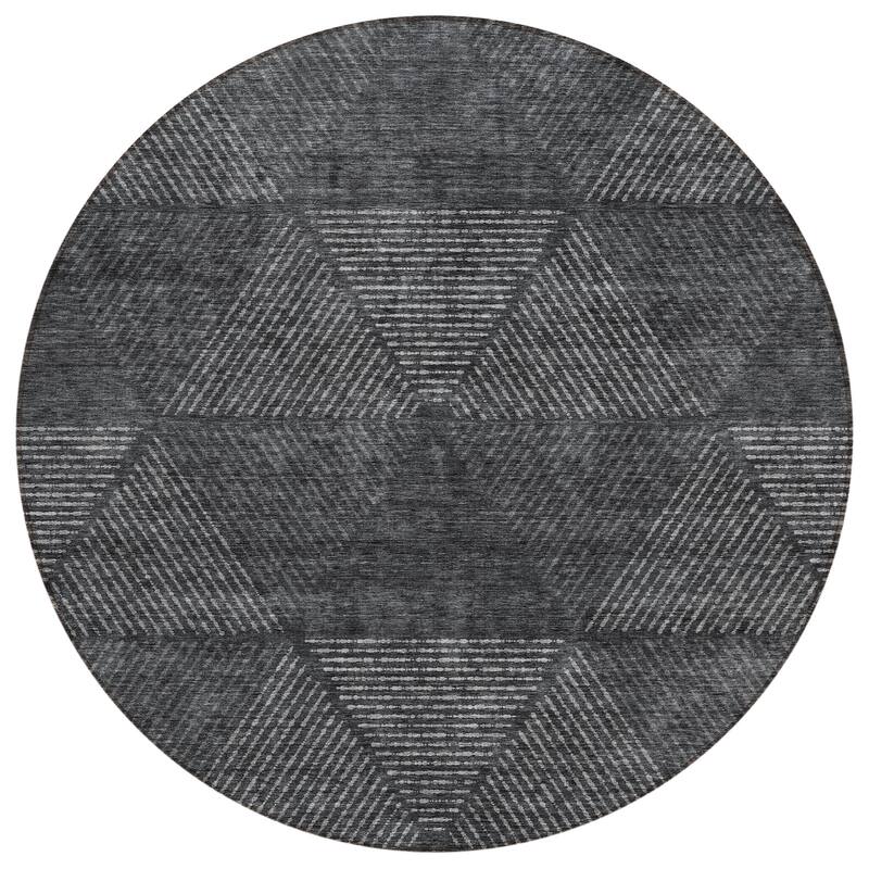 Machine Washable Indoor/ Outdoor Chantille Contemporary Prism Rug