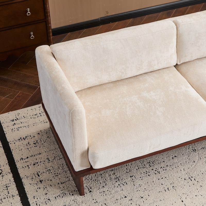 Christopher Knight Home - Luxe Modern Upholstered Sofa with Solid Wood Base