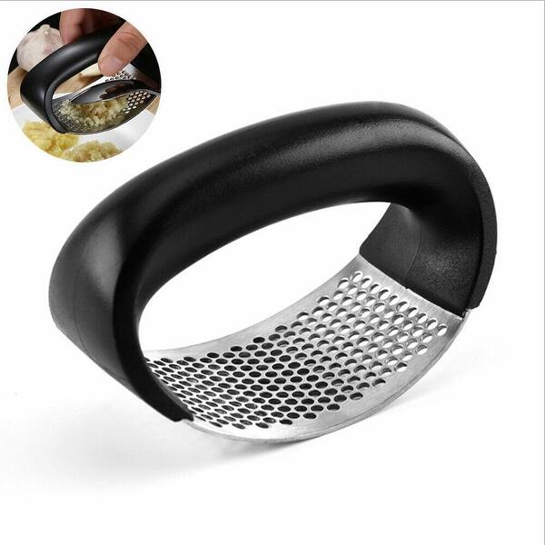 Stainless Steel Curved Garlic Press Vegetable Chopper On Sale Bed