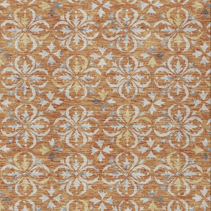 HomeRoots Floral Transitional Rectangle Outdoor Rug