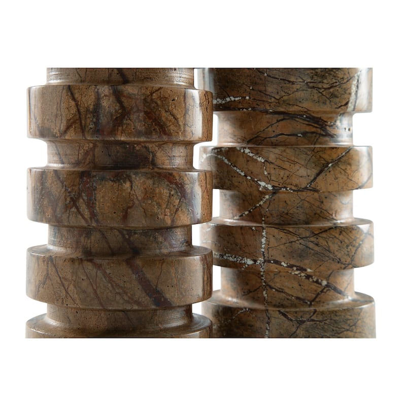 Signature Design by Ashley Emsleyfield Brown Candle Holder Set (Set of 2) - 3" W x 3" D x 7" H