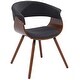 preview thumbnail 1 of 5, Mid-Century Fabric and Bentwood Accent/Dining Chair Charcoal