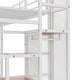preview thumbnail 24 of 22, Stairway Twin over Full Size Bunk Bed with Open Wardrobe, Metal Bunk Bedframe with Storage Staircase and Guardrails