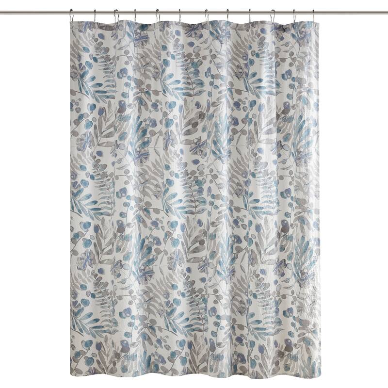 Madison Park Kairi Printed Seersucker Shower Curtain