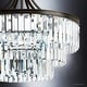 preview thumbnail 4 of 5, Luxury Crystal Ceiling Fixture, 29.25"H x 28"W, with Art Deco Style, Olde Bronze Finish by Urban Ambiance