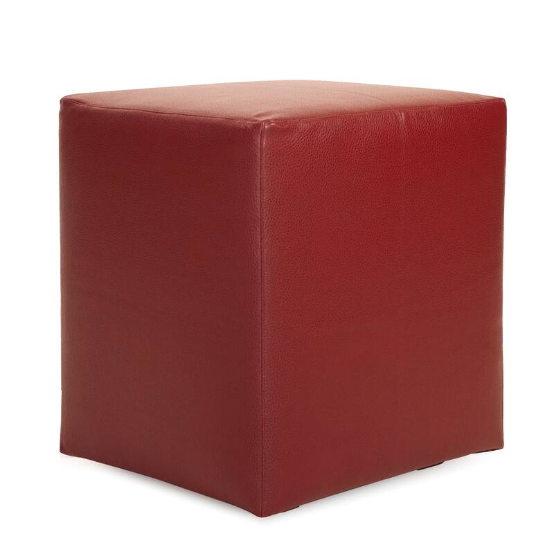Allan Andrews Universal Cube Ottoman with Slipcover, Avanti Collection - Red