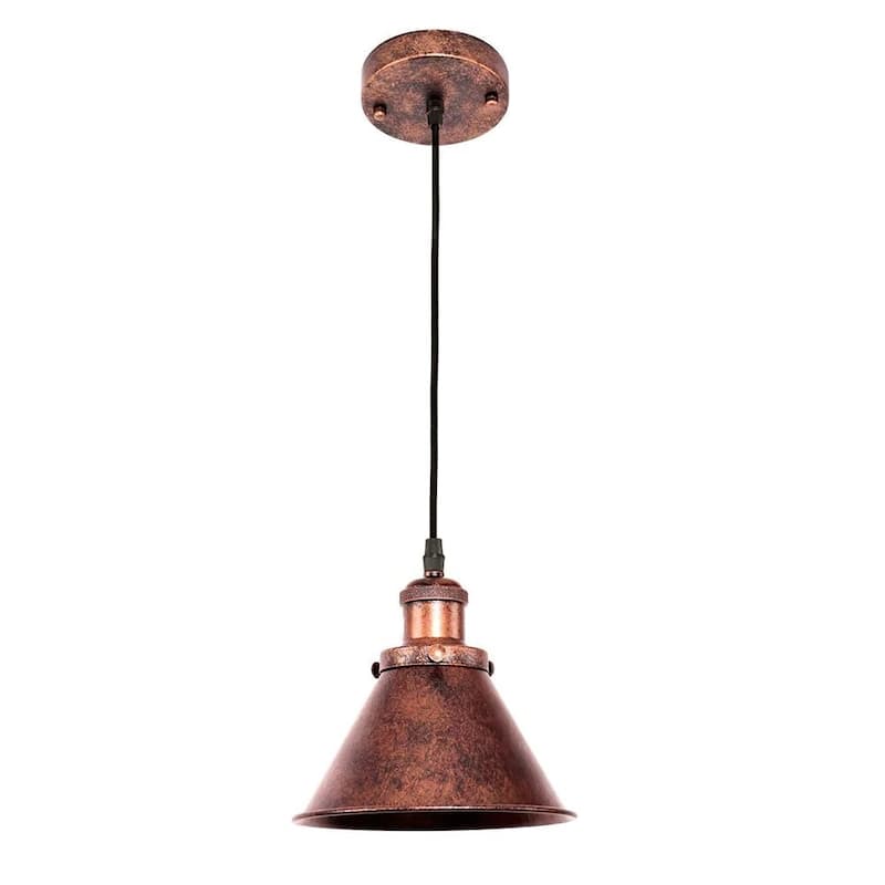 Single Rustic Copper Pendant Light