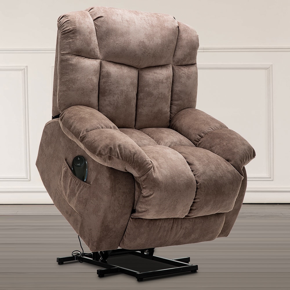 Power Lift Recliner Chair for Elderly, Heavy Duty & Safety Motion Reclining Mechanism-Fabric Sofa Living Room Chair