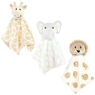 Hudson Baby Infant Boy Animal Face Security Blanket, Safari Boy, One Size - Safari Boy - One Size