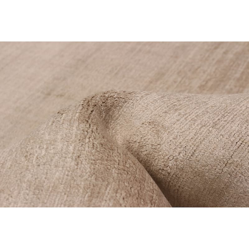 ECARPETGALLERY Hand Loomed Kashkuli Gabbeh Beige Viscose Rug - 5'4 x 7'9