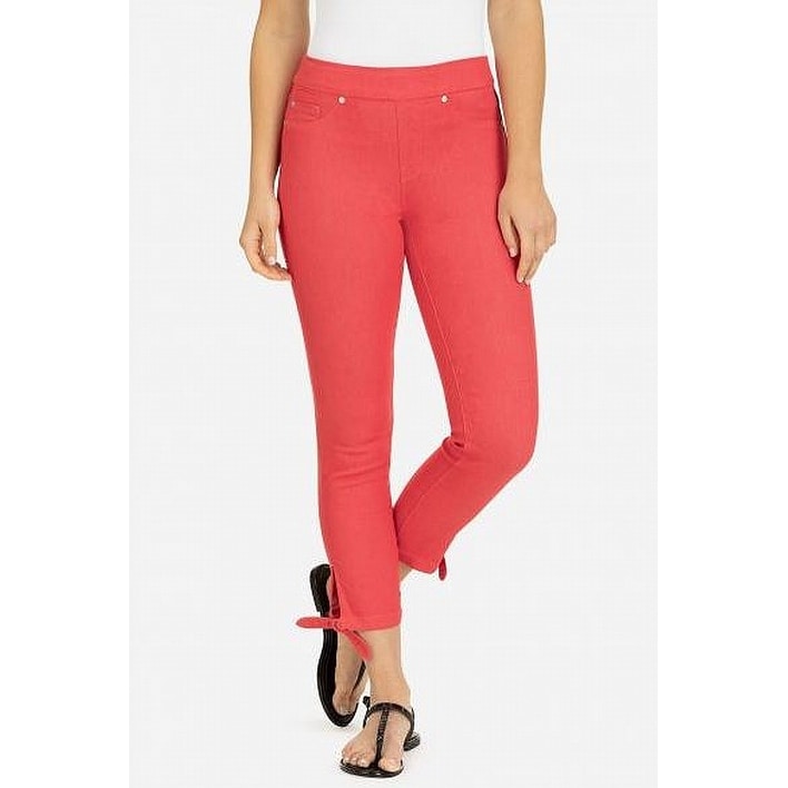womens red jeggings