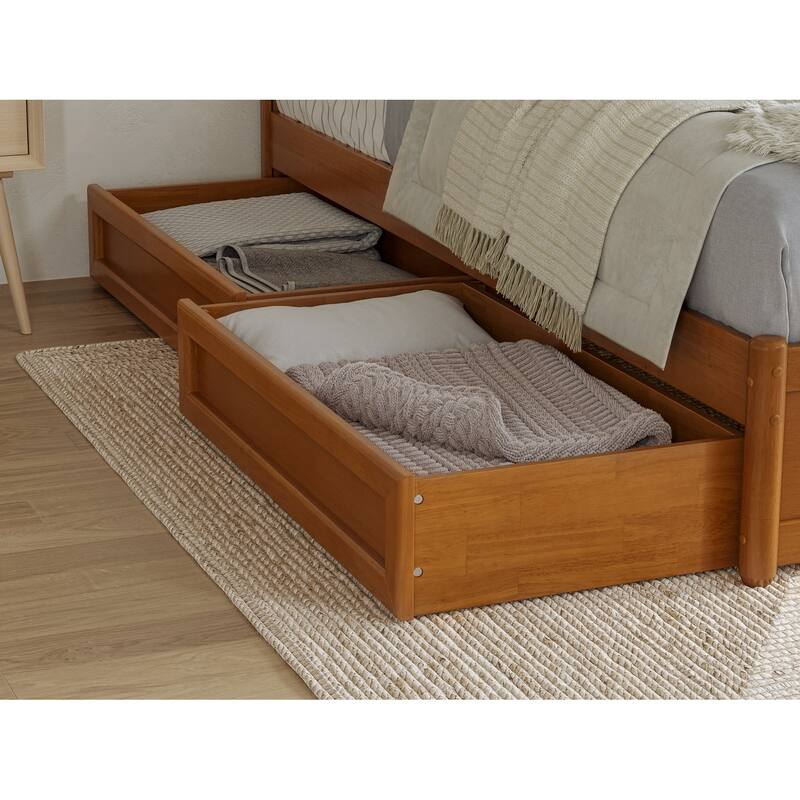 Wesley Platform Bed with Panel Footboard and Storage Drawers