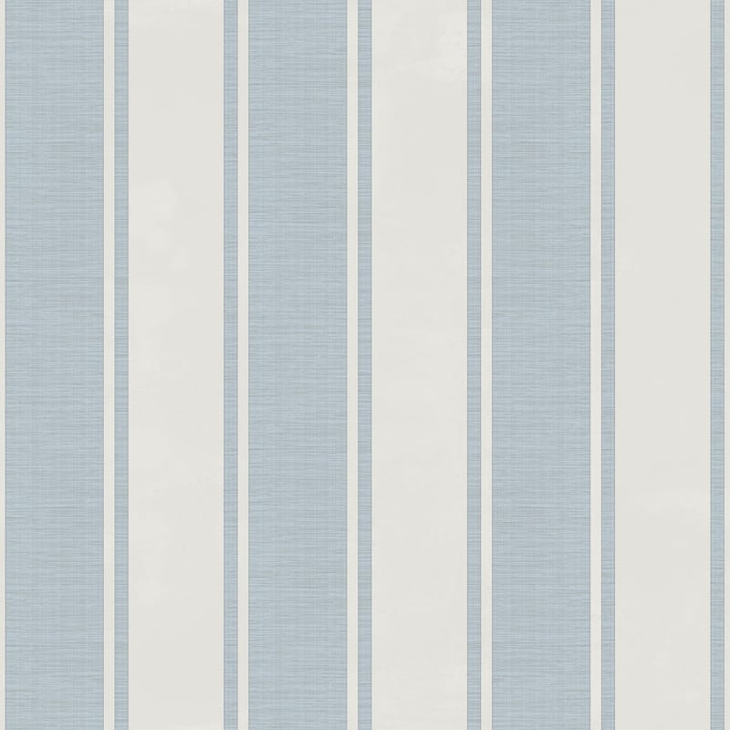 Galerie Wallcoverings Italian Classics 4 Collection Embossed Classic Stripe Design Vinyl on Non-woven Matte Wallpaper Roll - 33 feet x 21 inches - Light Blue