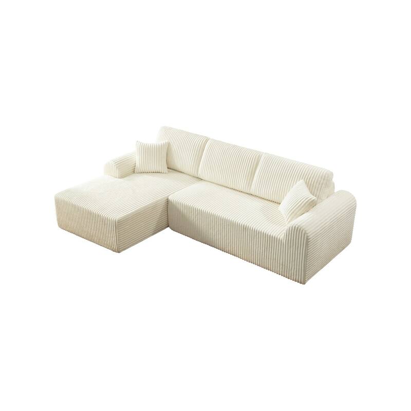 109" Cloud Sectional Sofa with Chaise, No Assembly Required