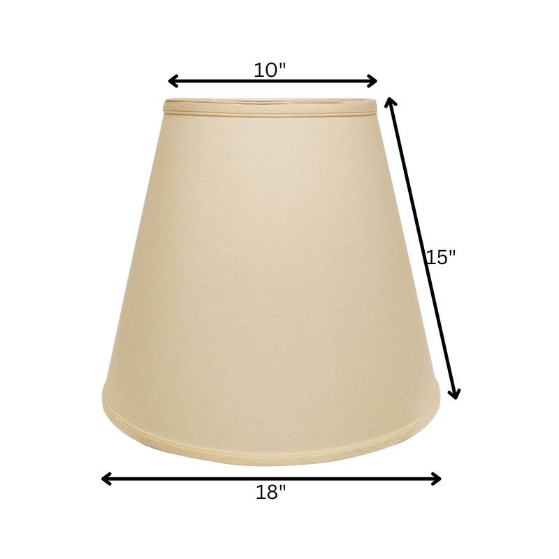 Extra Deep Hardback Lampshade with Washer Fitter, Beige
