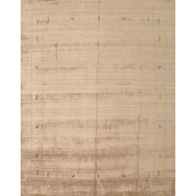 Hand Knotted Oriental 100% Wool Carpet Tribal Animal Pictorial Brown Gabbeh Area Rug - 8' 11'' X 8' 11''