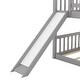 preview thumbnail 9 of 23, Modern Twin Over Twin Bunk Bed With Convertible Slide And Ladder,
