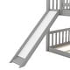 preview thumbnail 9 of 11, Twin Over Twin Bunk Kids Bed with Convertible Slide and Ladder, Space-Saving Low Bunk, Solid Wood Frame, Easy Assembly, Grey