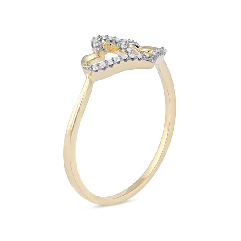1/20ct TDW Diamond Heart Ring in 10k Gold for Women