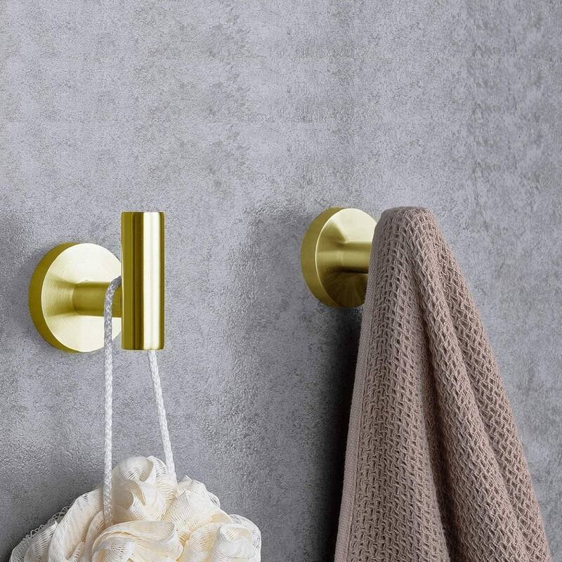 Interbath 6 Piece Stainless Steel Bathroom Towel Rack Set Wall Mount